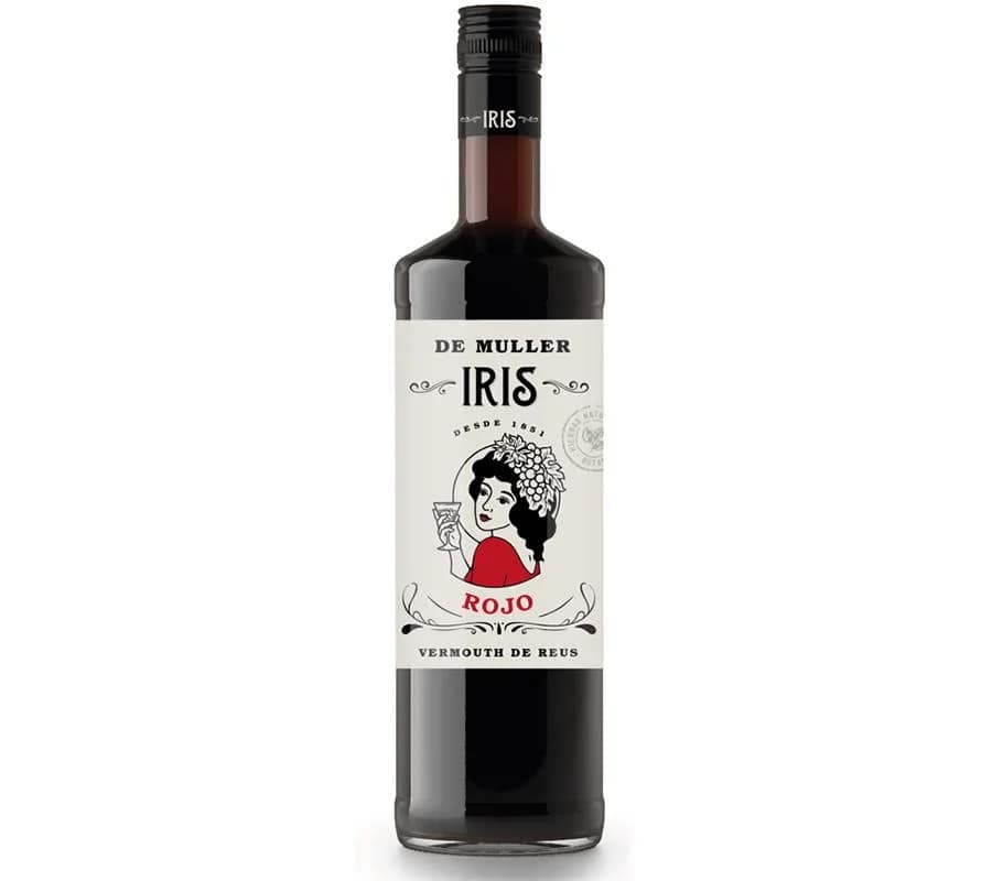 Iris Rojo De Muller, botella de vermut rojo clásico