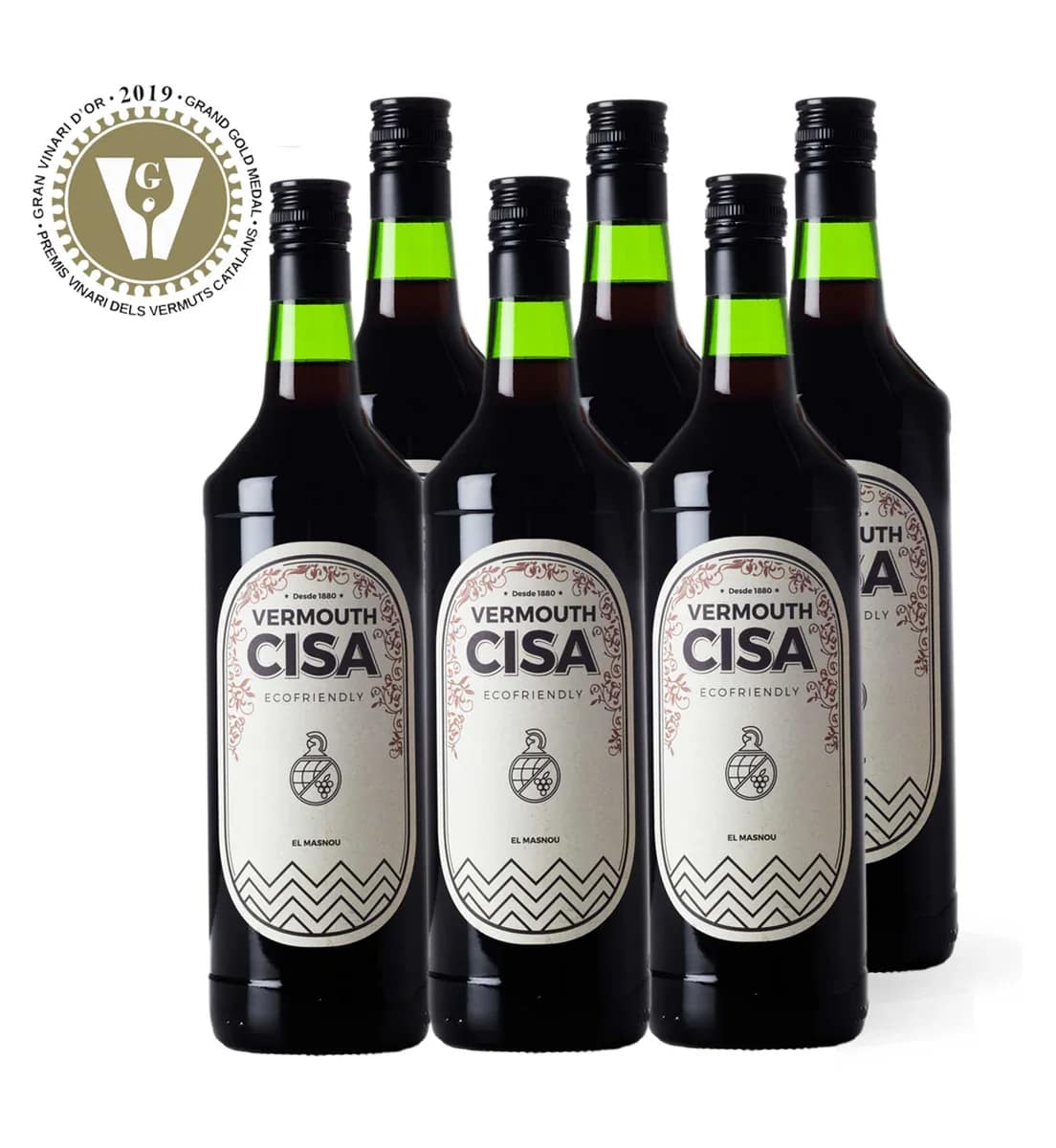 Vermut Cisa ECOfriendly, botella de vermut rojo ecológico