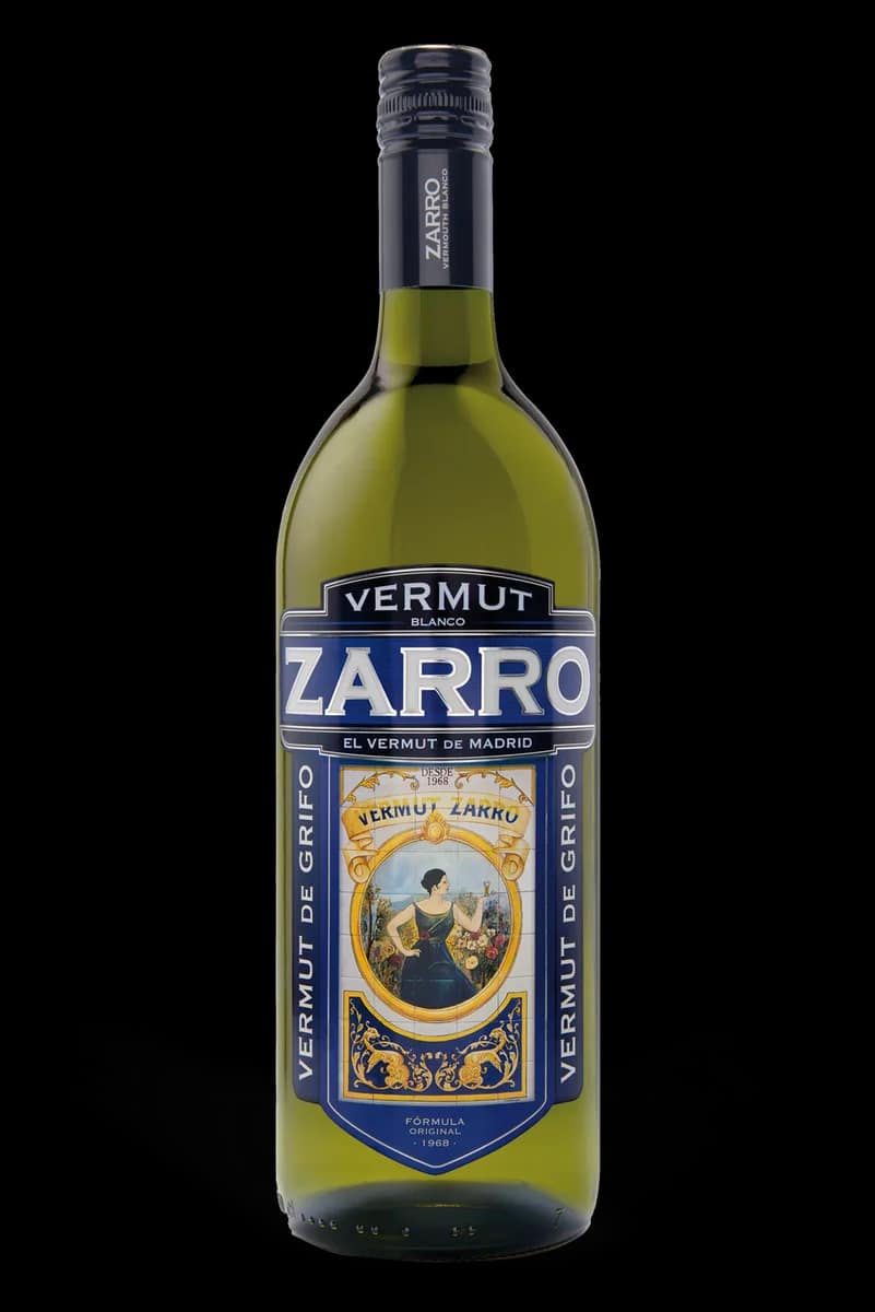 Zarro Vermut para dos (Blanco), botella de vermut blanco clásico