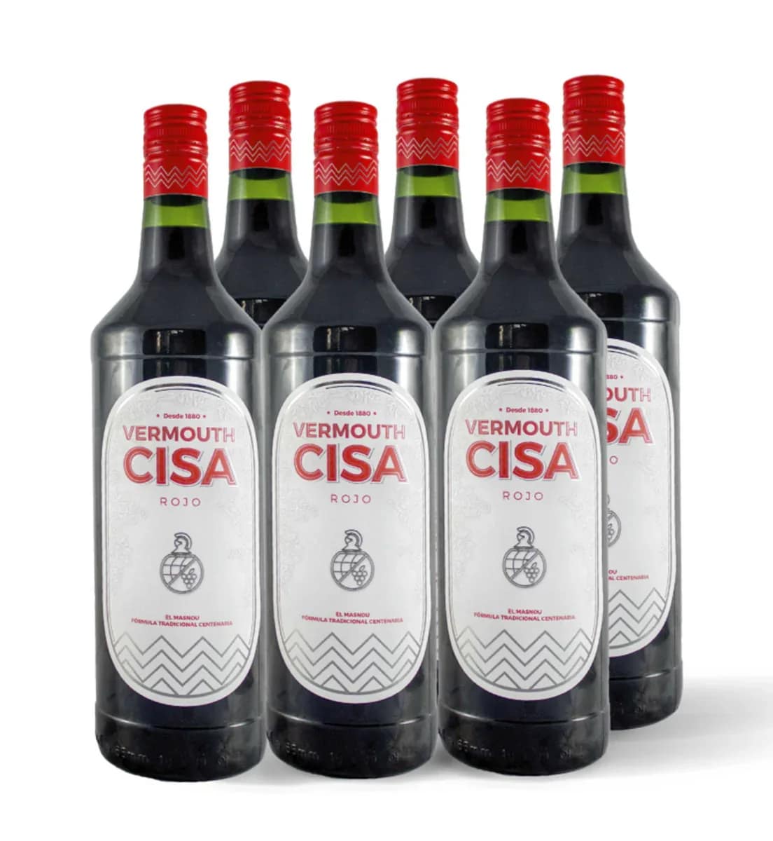 Vermut Cisa Rojo, botella de vermut rojo clásico