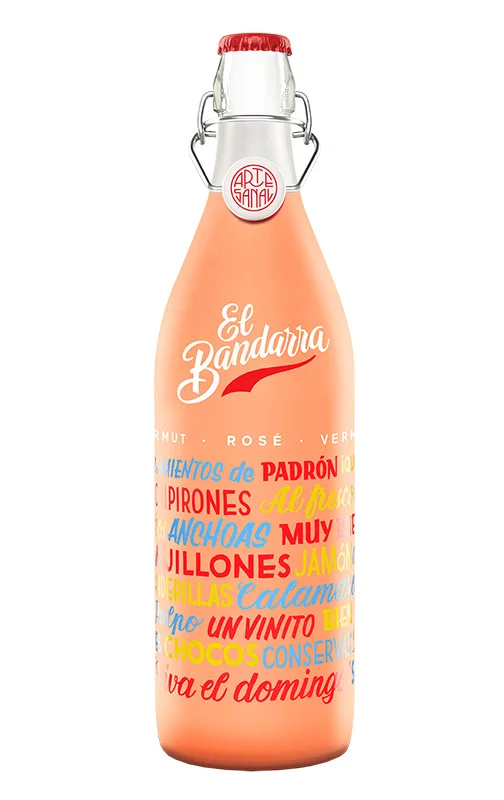 El Bandarra Rosé, vermouth rosado bottle