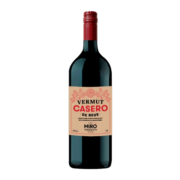 Miró Casero, botella de vermut rojo tradicional