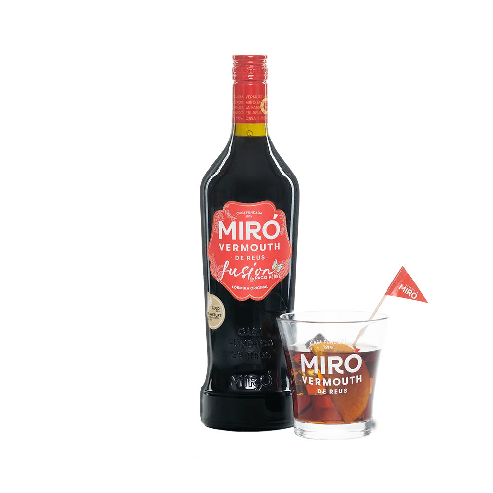 Miró Fusión, botella de vermut rojo autor