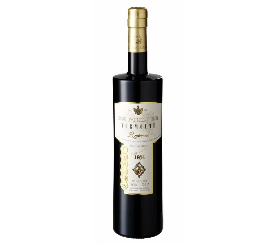 Vermut Reserva De Muller, botella de vermut rojo reserva